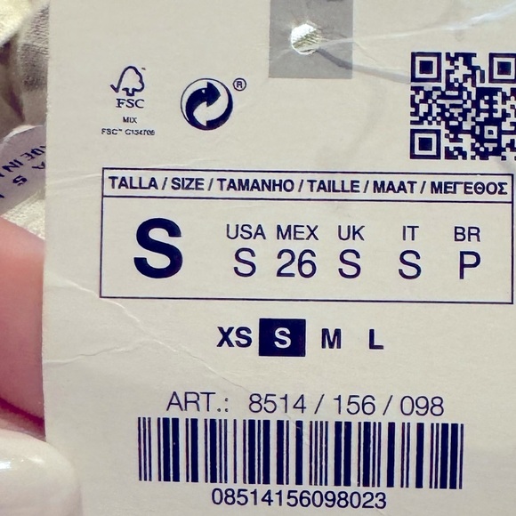 ZARA POLKA DOT PRINT SHIRT WITH FEONT KNOT SIZE S - Picture 11 of 11